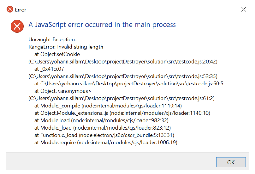 NSB Blog Post Pt 1 - Error Screen