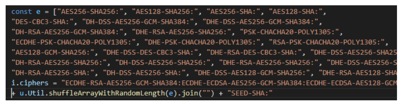 randomize the ciphersuite