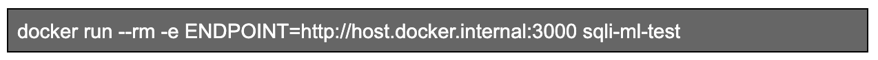 The “ENDPOINT” environment variable is used for running the tests