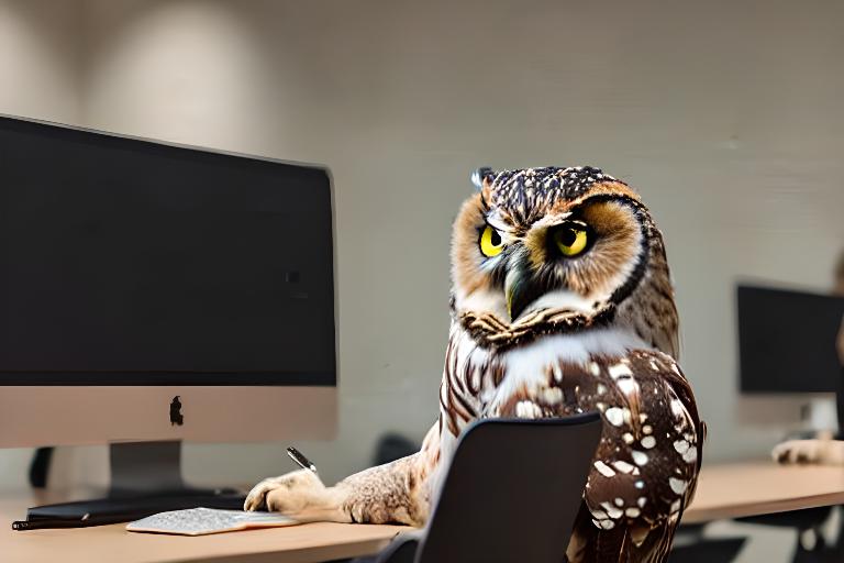 CyberHoot OWL busy teaching cybersecurity skills.