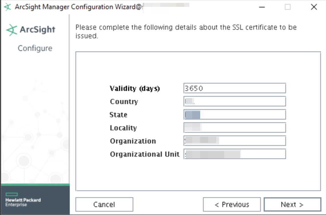 ArcSight Administrator Guide: Renewing the Self-Signed Certificate