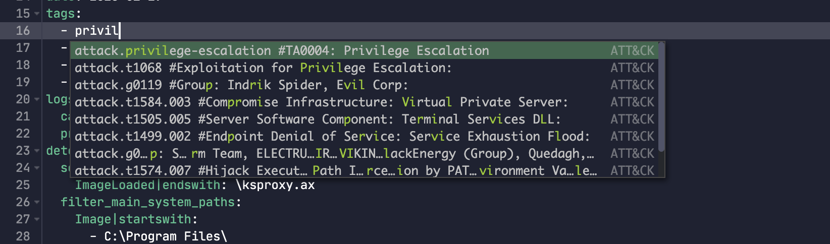 Use Uncoder AI to refine  your detection strategies with MITRE ATT&CK ML-powered code tagging.