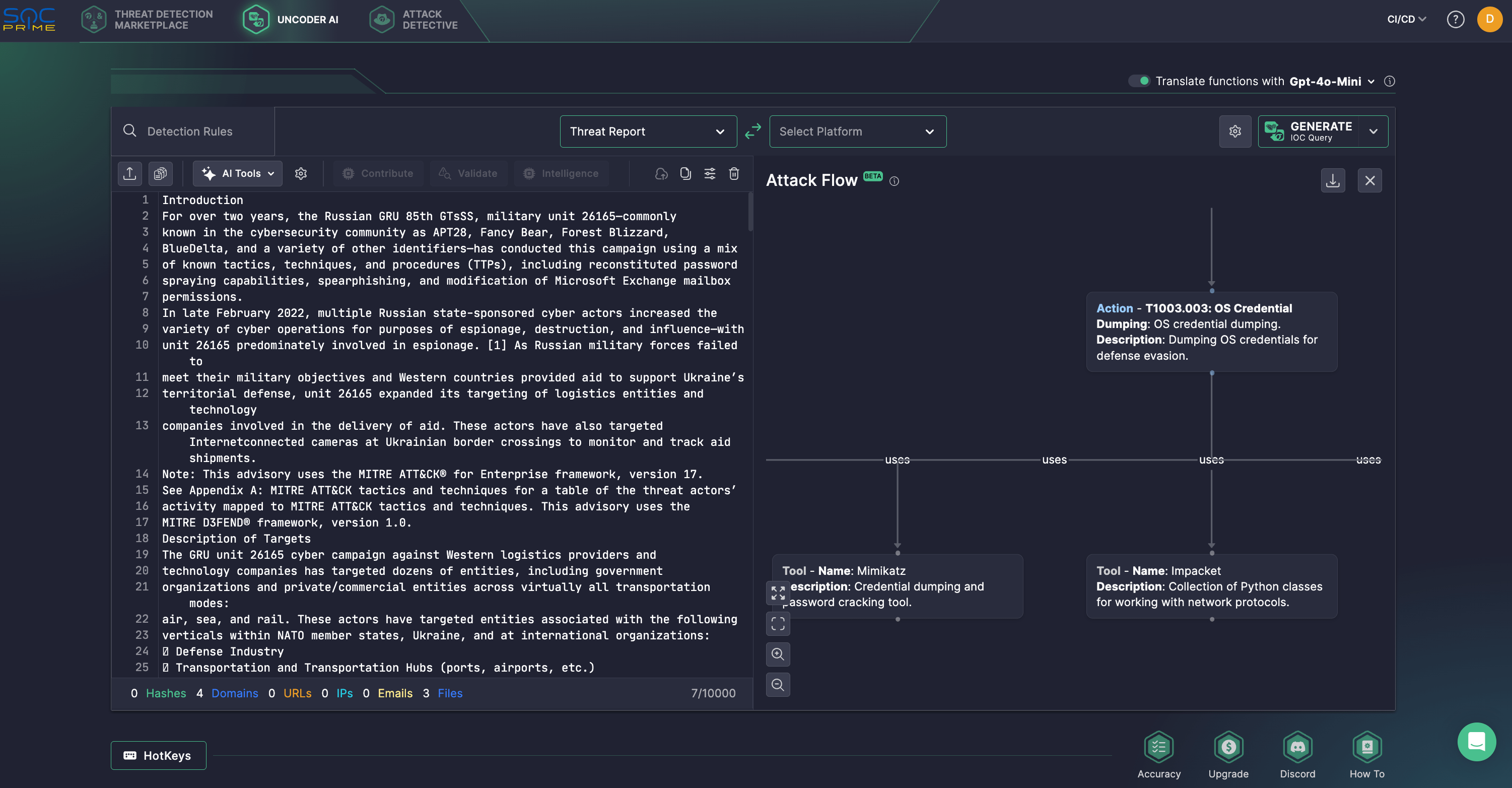 Use Uncoder AI to explore the attack flow of the long-term APT28 campaign targeting Western logistics and tech companies.