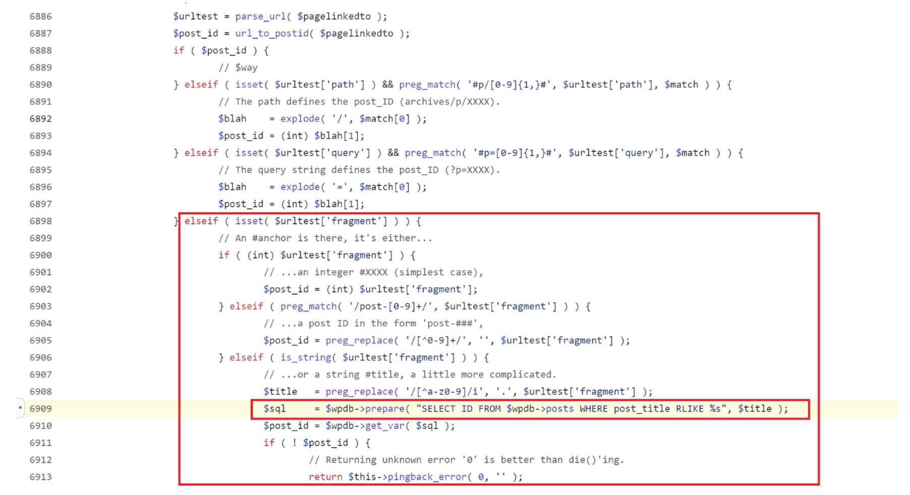wordpress core pingback functionality