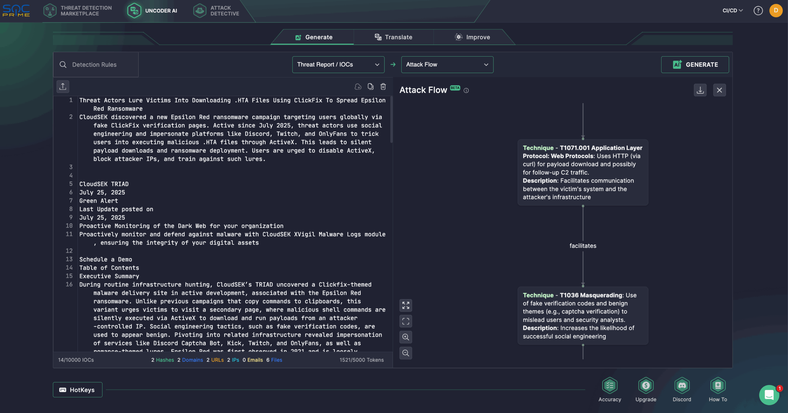 Epsilon Red ransomware_Attack Flow via Uncoder AI