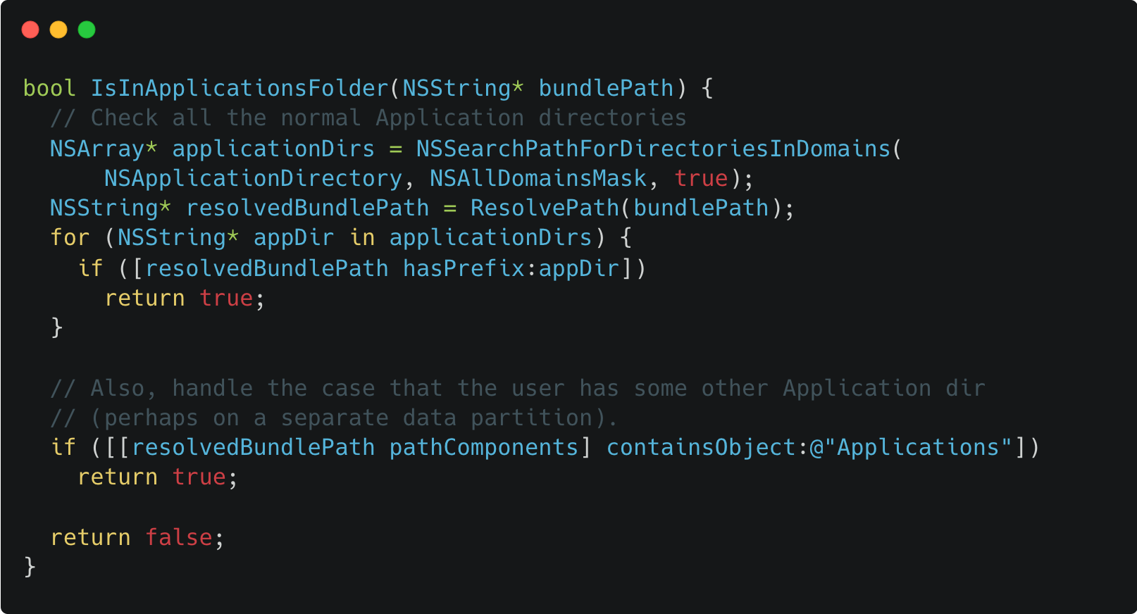 ollama isinapplicationsfolder function